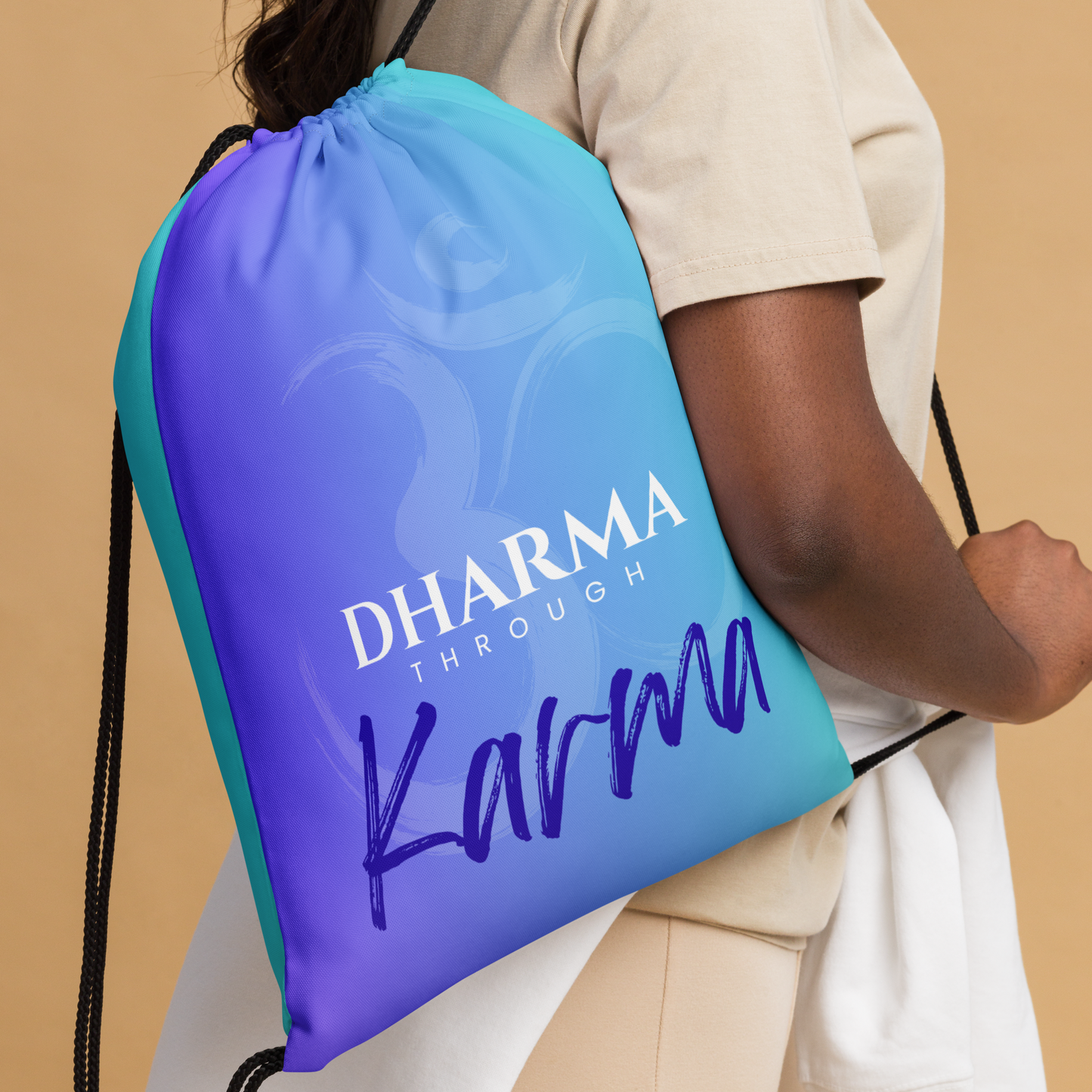 Dharma Through Karma - Drawstring bag