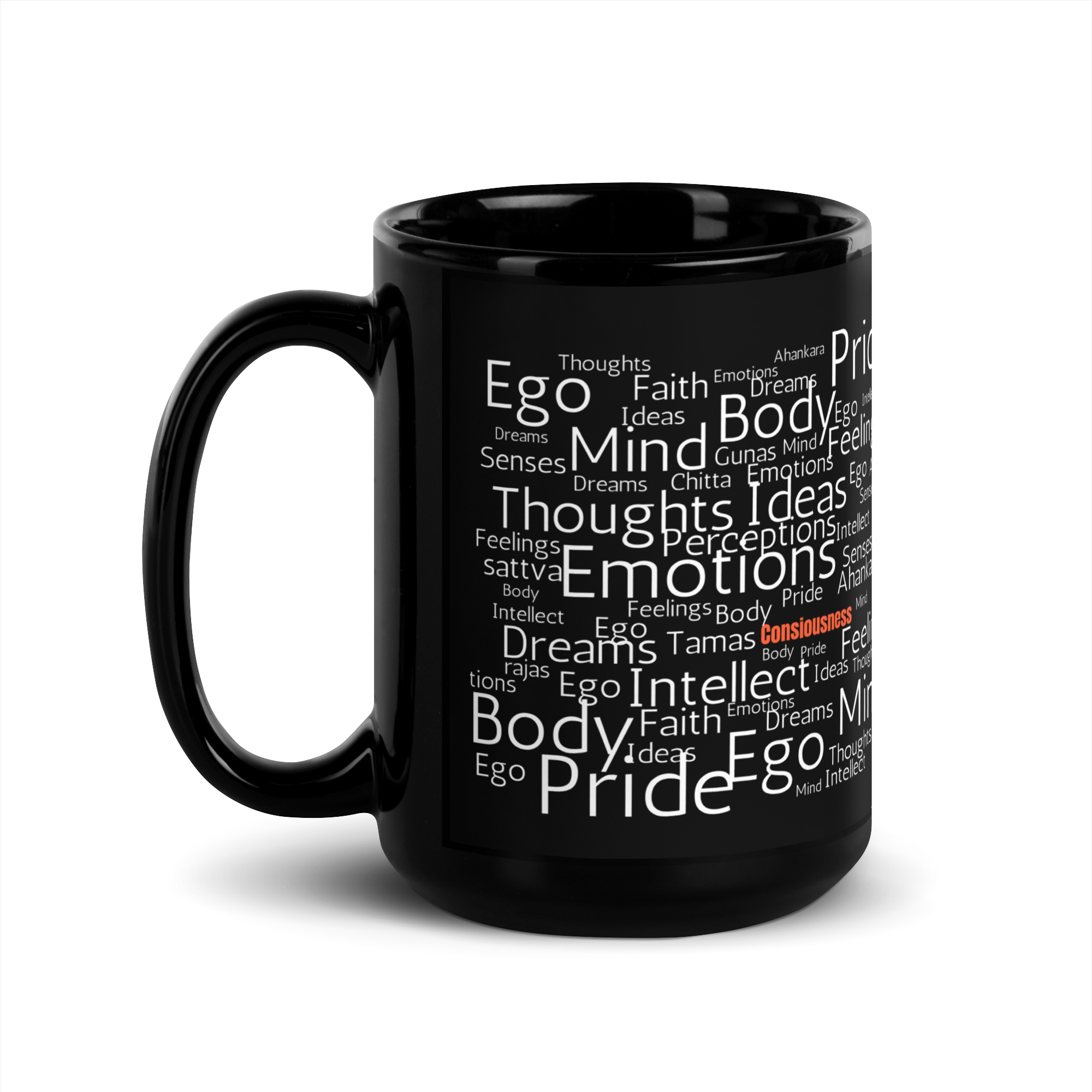 Black Glossy Mug - WHO RU?